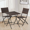 Three-Piece Rattan Garden Furniture 2 Seat Bistro Table Chair Outdoor Patio Set
