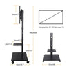 32"-70" Wheeled TV Mobile Floor Stand Moving Cart Mount Height Adjustable 30KG