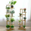 Multi-tier Vertically Bamboo Plant Stand Garden Corner Flower Shelf Rack Unit