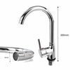 Kitchen Sink Basin Mixer Taps Swivel Spout Single Handle Tap Mono Chrome Faucet