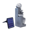 Garden Fountain 4 Tier Solar Water Feature Cascade Led Light Outdoor Ornament