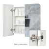 Double Door Bathroom Mirror Cabinet Storage Shelves Wall Mounted 68Lx60H cm