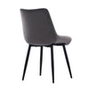 Set of 2 Dining Chairs Velvet Padded Seat Metal Leg Kitchen Chairs Multicolor
