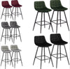 2x Bar Stool Breakfast Home Kitchen Pub Barstools Velvet Metall Bar Chairs