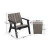 Three-Piece Rattan Garden Furniture 2 Seat Bistro Table Chair Outdoor Patio Set