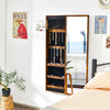 Wall-mounted Jewelry Storage Cabinet Sliding Door Jewelry Armoire W/ Mirror