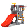 Baby Toddler 2-Step Castle Slide Kids Indoor Outdoor Play Set W/ Basketball Hoop