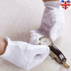 24 Pcs White Gloves, 12 Pairs Soft Cotton Work Gloves, Coin Jewelry Silver UK