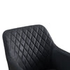 Set of 2 Dining Chairs Velvet Faux Leather Seat Modern Kitchen Chairs