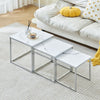 NICEME Nested Tables Set of 3, 3pcs Square Side Table End Table for Living Room
