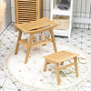 Bamboo Shower Bench Foot Stool Set Bathroom Organizer Seat Stool Shower Bench