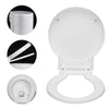 Round Design WC Toilet Seat Soft Close Top Fix Quick Release Hinge Easy Clean