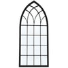 Large Window Wall Mounted Mirror Black Arched Outdoor Hallway Porch Rustic Decor