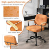 Home Office Chair Height Adjustable PU Leather Desk Chair Rocking Backrest