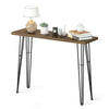 Industrial Narrow Console Table Metal Hairpin Legs Wooden Side Table Bar Table