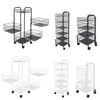 3-6 Tier Kitchen Rotating Storage Trolley Shelf Organiser Vegetable Fruits Rack