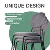 Dining Chairs Set of 4 or 2 Stackable Velvet Fabric Seat Metal Leg Home Office