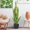 93cm Artificial Snake Plant Faux Sansevieria Fake Agave Potted Plant Durable