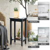 2 PCS Versatile 2-Tier Tall Side Table End Table Narrow Beside Storage Table