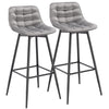2x Bar Stool Breakfast Home Kitchen Pub Barstools Velvet Metall Bar Chairs