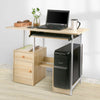 Small Computer Desk Keyboard Tray Study Writing Table Storage Bookshelf Drawer