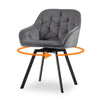 2 Swivel Velvet Dining Chairs Rotatable Metal Legs Kitchen Chairs CLIPOP Modern