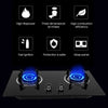 2 Burners Gas Hob Liquefied Stove Cooker Indoor Home Kitchen Cookware 73cm UK