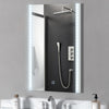 White Bathroom Mirror Wall Mounted 3 Colors LED Lights Touch Switch Anti-fog