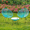 Three-Piece Rattan Garden Furniture 2 Seat Bistro Table Chair Outdoor Patio Set