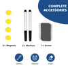 Double Sided Magnetic Whiteboard Aluminum Hanging Board W/ Magnets Pens & Eraser