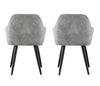 Set of 2 Faux Matte Suede Leather Dining Chairs Accent home & restaurants Adrian