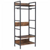 162cm Tall Wardrobe Clothes Rail Garment Rack Closet Organizer w/3 Tiers Shelves