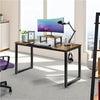 Wooden Computer Desk Study Desk Home Office PC Table with Movable Monitor Stand