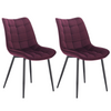 Dining Chairs Set of 4 pcs Kitchen Counter Chairs Lounge Leisure Velvet