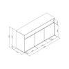 TV Unit 130cm Sideboard Cabinet Cupboard TV Stand Living Room High Gloss Doors