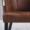 Zarah Faux Leather Armchair | Modern Dining Chair Brown Chocolate Latte Mocha UK