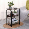 3-Tier End Table Sofa Side Table with Storage Shelf for Living Room Nightstand