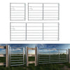 3FT-12FT 7 Bar Galvanised Metal Field Farm Gate Equestrian Entrance Safety Fence
