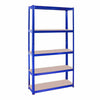 5 TIER BOLTLESS METAL SHELVING UNIT STORAGE RACKING SHELVES GARAGE WAREHOUSE