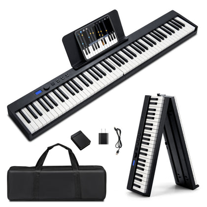 88-Key Foldable Digital Piano Full-size Semi Weighted Electronic Keyboard