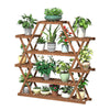 Small Medium Large Multi Tier Tiered Plant Stand Carbonized Shelf Holder Flower