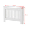 Radiator Cover Wall Cabinet MDF Wood Furniture Vertical Grill White Modern Shelf