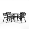 Cast Aluminium Garden Patio Table Chairs with Cushion Furniture Dining Set 5pcs