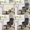 TV Armchair Recliner Set Lounge with Footrest Stool PU Leather Office Executive