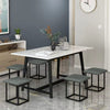 5-in-1 Stool Set Nested Stools Sofa Footstool Cube Combination Dining Chair Seat