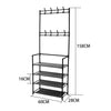 Iron Clothes Rail Coat &Shoe Rack Hook Storage Shelf Dress Hanging Display Stand