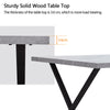 Modern Wood Dining Table Kitchen Dining RoomTable with X/U Shaped Metal Legs