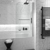 AQUALUX Revisible Shower Screen For Baths, 1500mm High x 800mm Wide - 5mm Glass