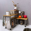 Kitchen Shelf Organiser Kitchen Countertop Storage Bamboo 3 tier Corner Shelf