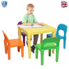 Kids Study Table And Chair Set Children Toddler Plastic Play Activity Desk Gift